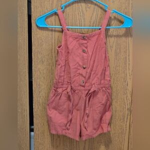 Kids Brick Colored Buttoned Romper